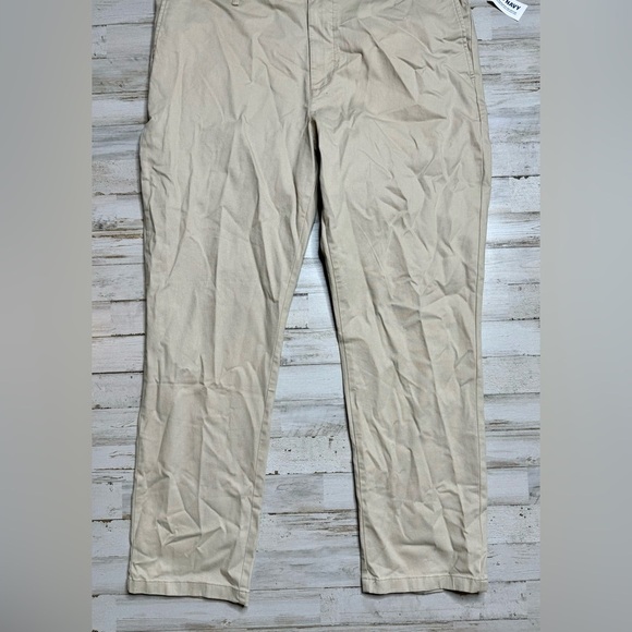 Old Navy Dress Pants Mens Size 38x30 Flex Khakis Chinos Slim Tan NWT - Picture 4 of 10